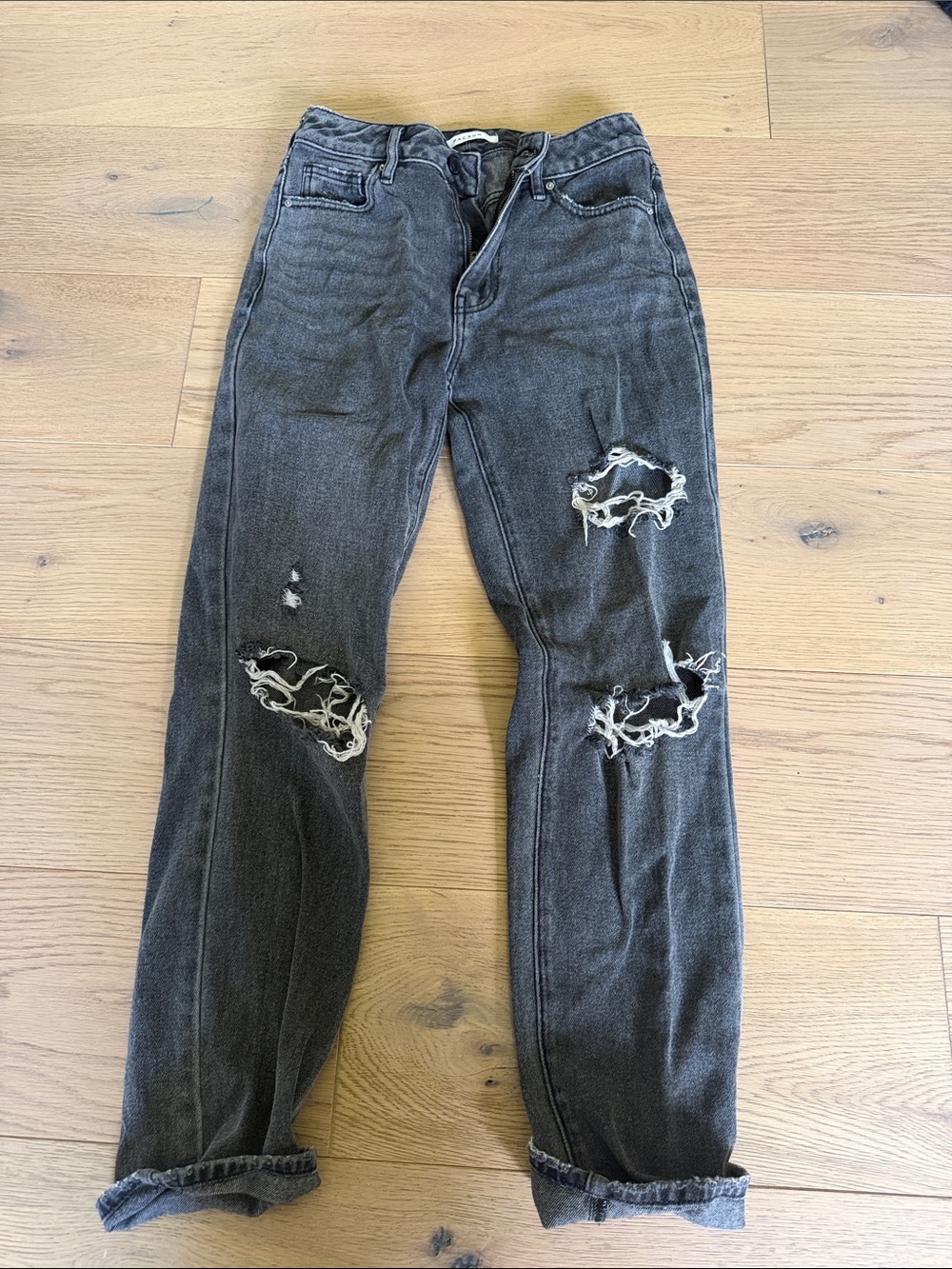 PacSun Ripped Black Washed Jeans